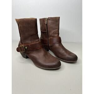 Pikolinos Boots Ankle Boots Buckle Brown Leather Women’s Size 37